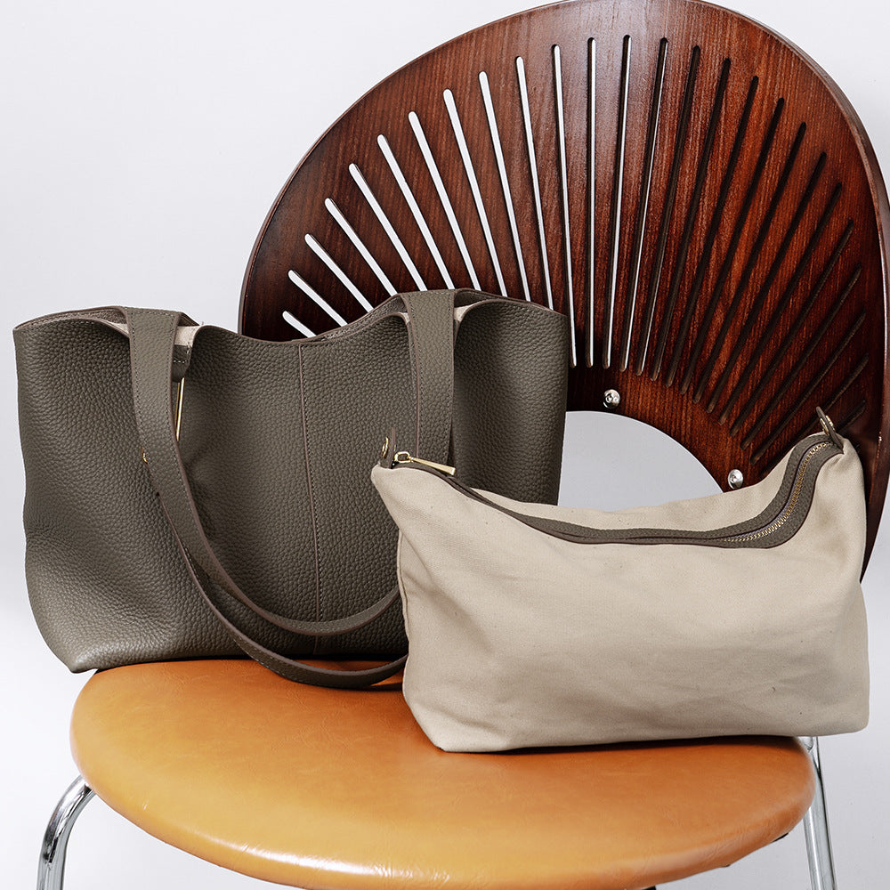 Bolso de cuero para mujer Valmio Terina - café