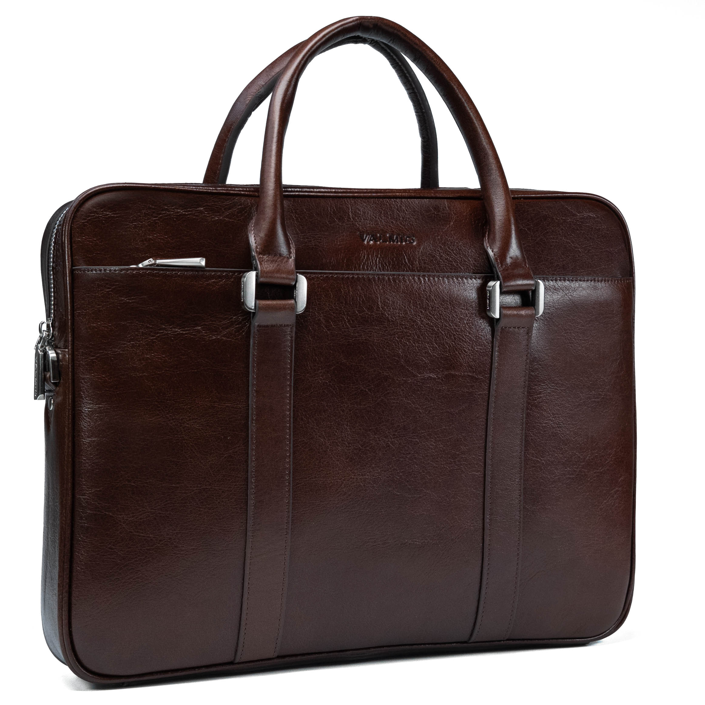 Sac homme classique en cuir Valmio - marron
