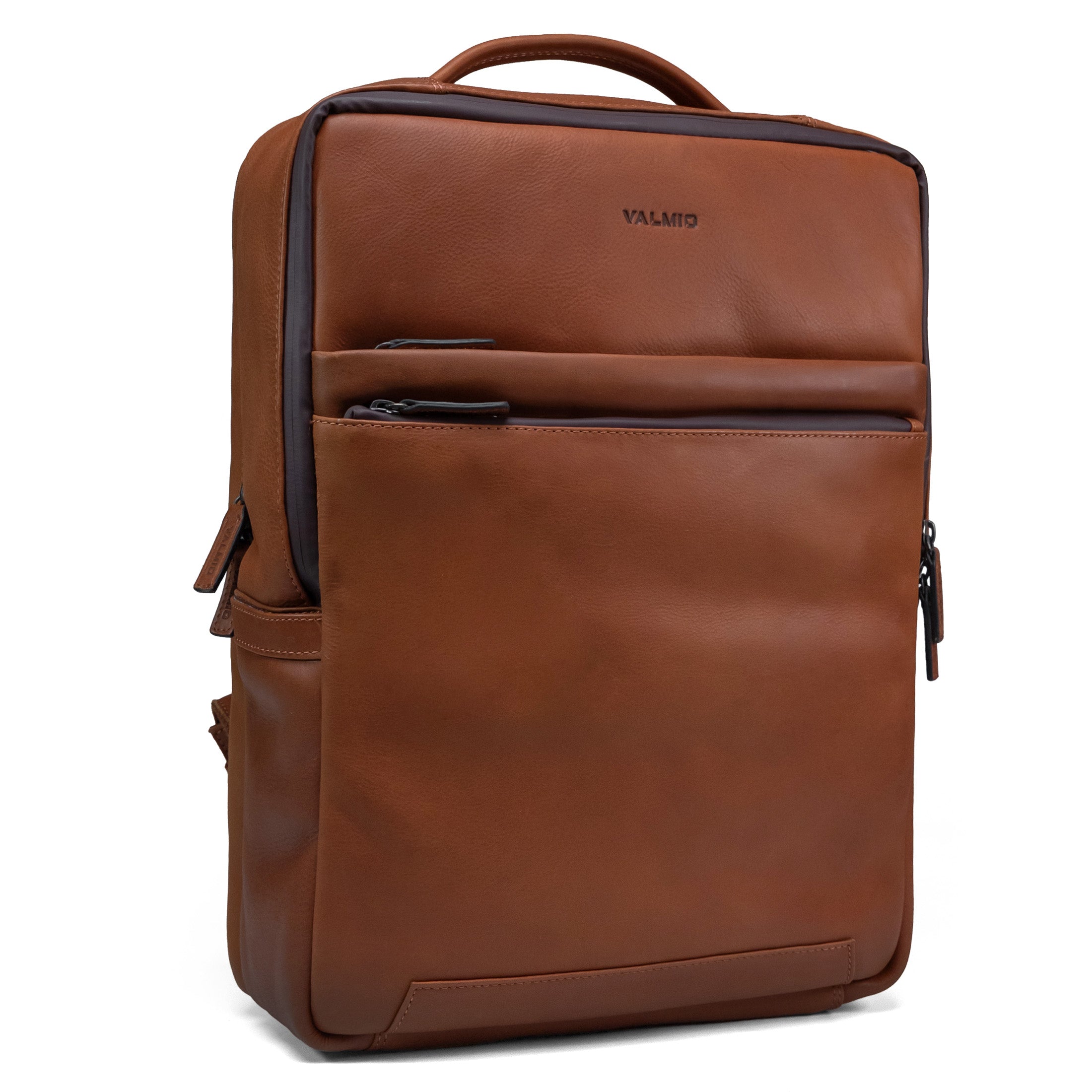 Brown Leather Backpack Valmio Hunter