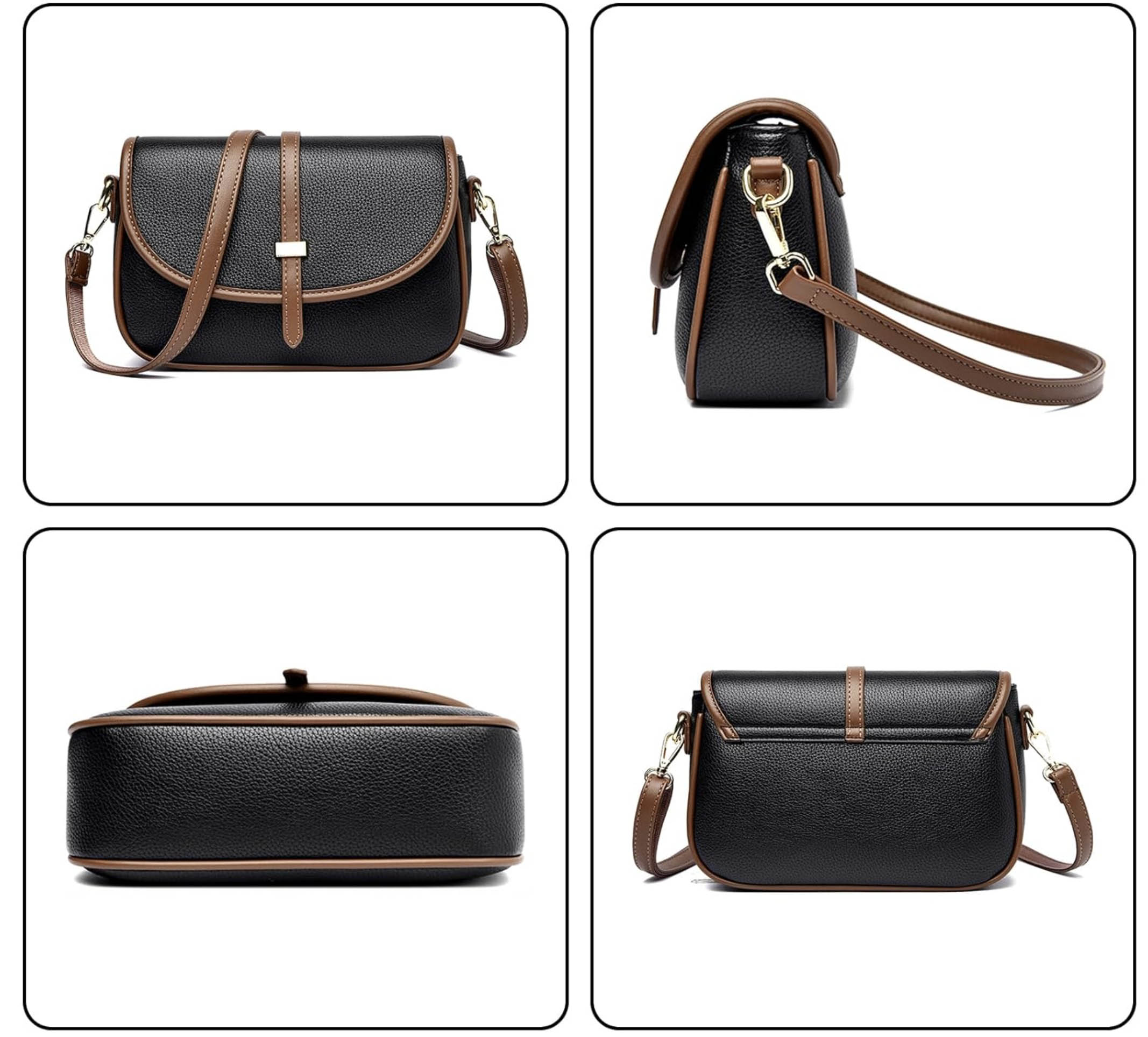 Sac femme en cuir Valmio Valina - noir
