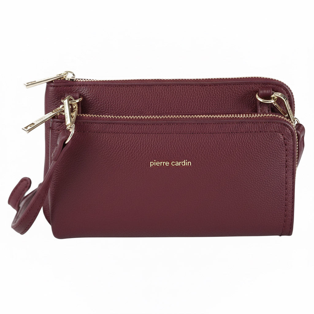 PIERRE CARDIN 86575 Bordeaux eco-leather handbag