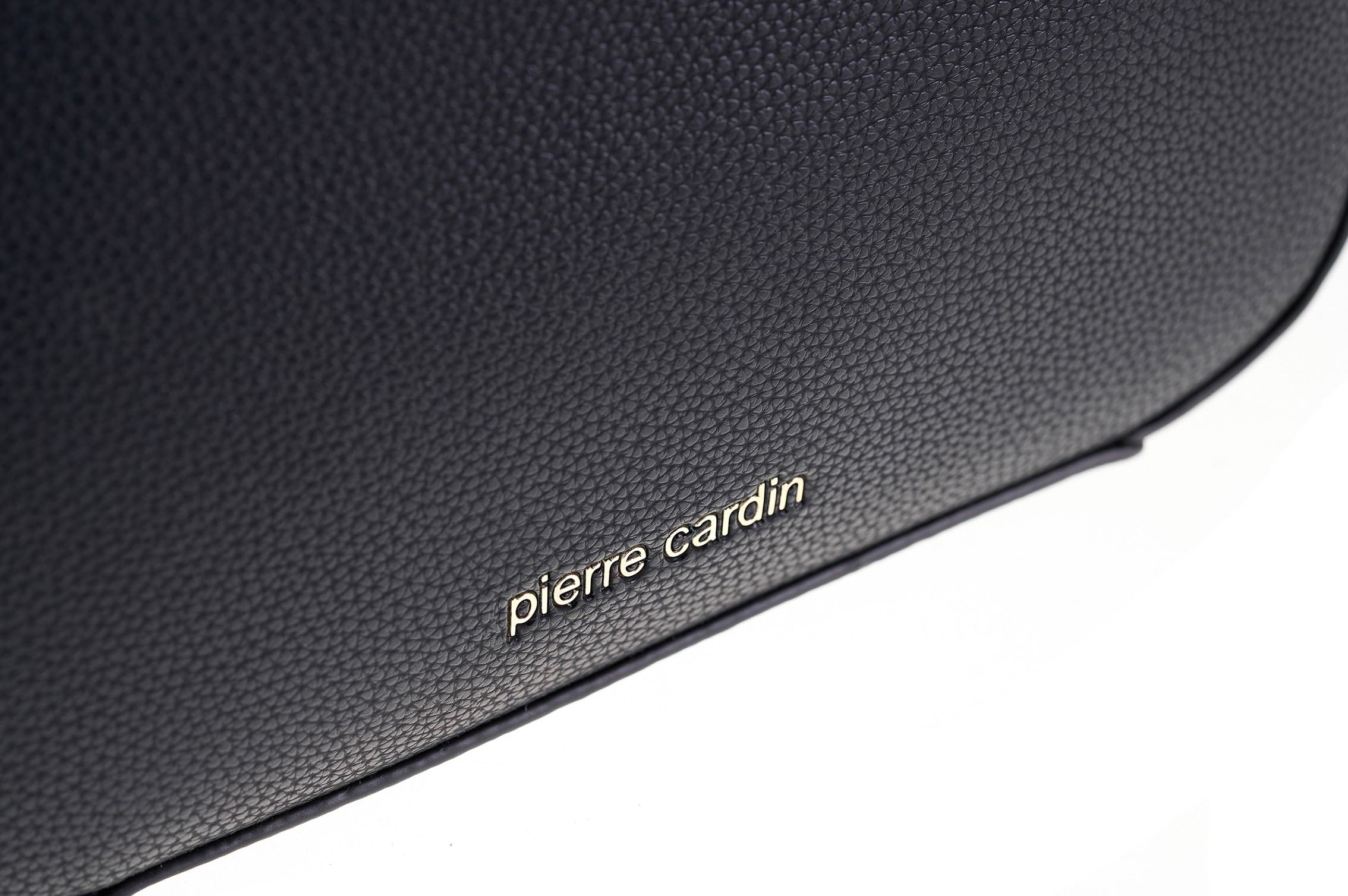 PIERRE CARDIN 7401 Zwarte Eco Leren Handtas