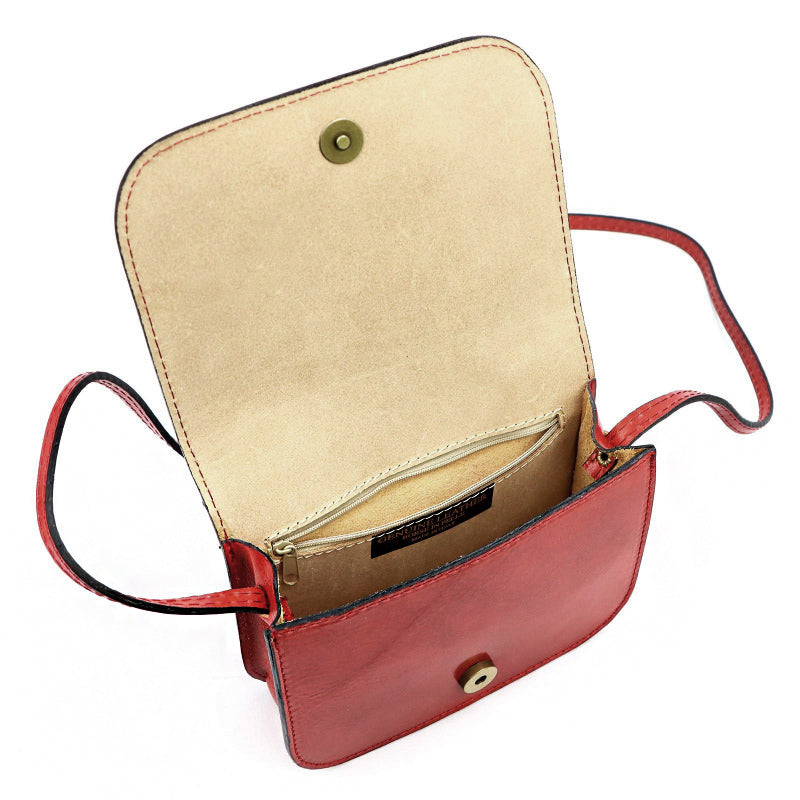 Leather women’s handbag FLORENCE 45 red