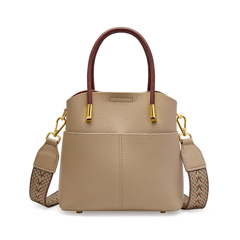 Valmio Karina Leather Women's Bag - Beige