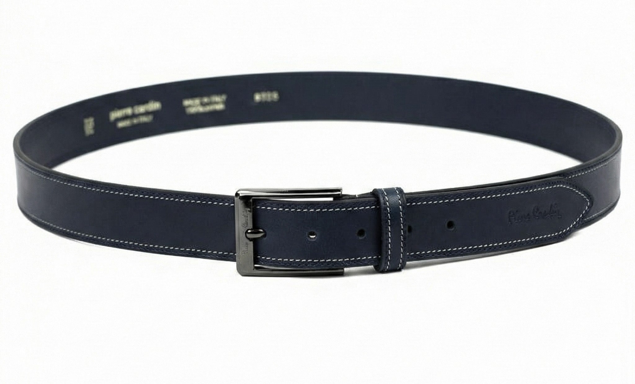 Cinturón de cuero para hombre Pierre Cardin 8055 AZUL