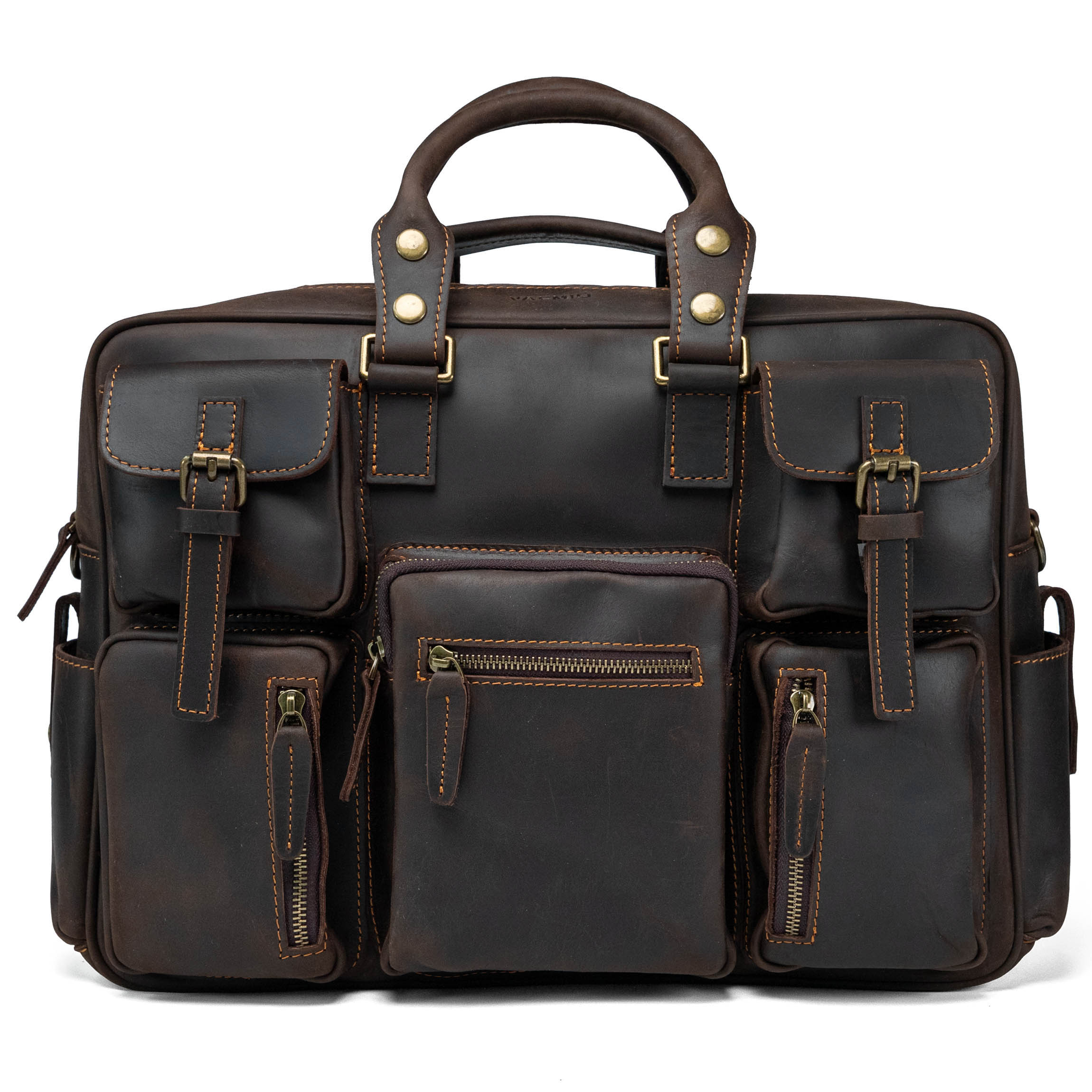 Leder-Aktentasche Valmio Kensington – Dunkelbraun