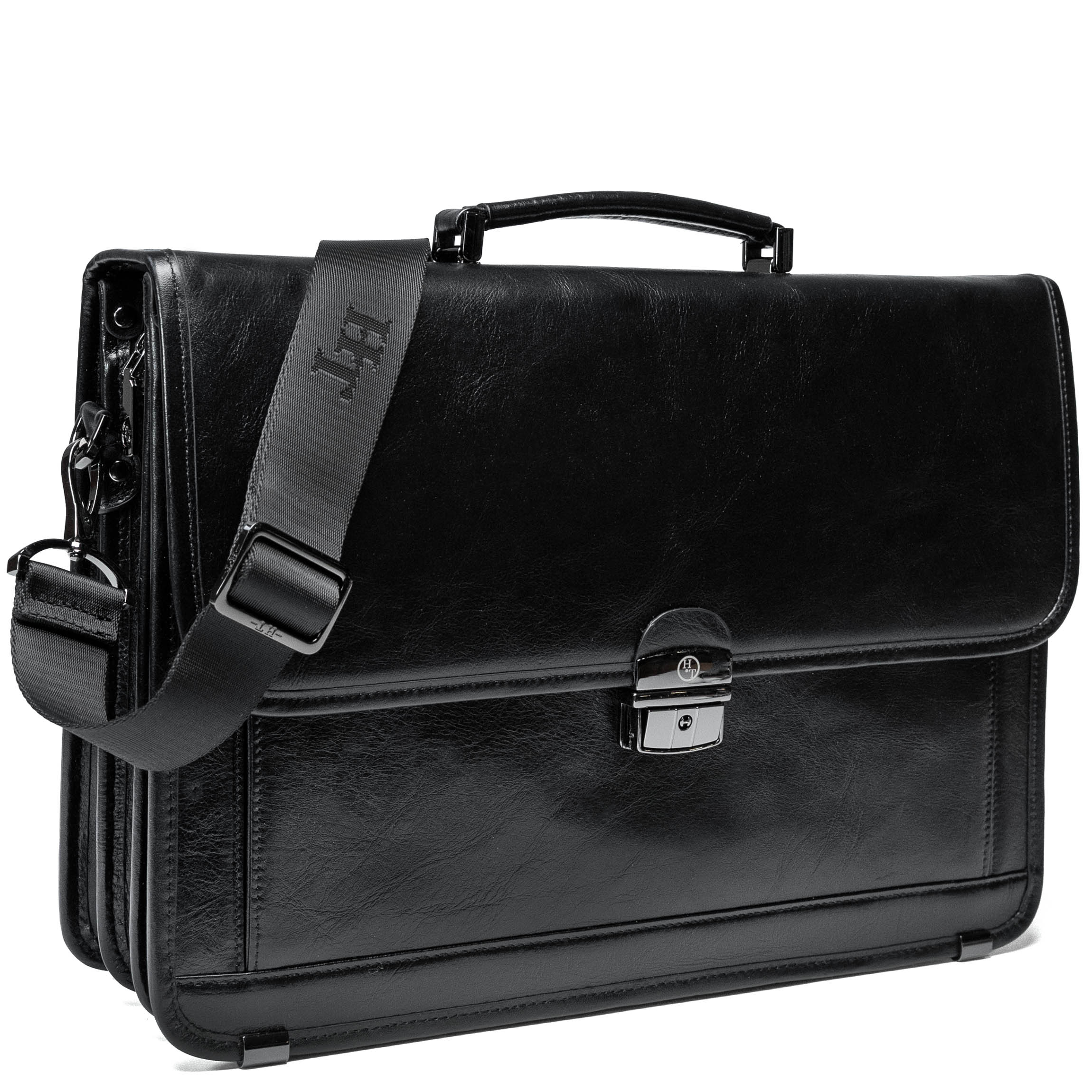 Serviette en cuir pour homme Arven noir