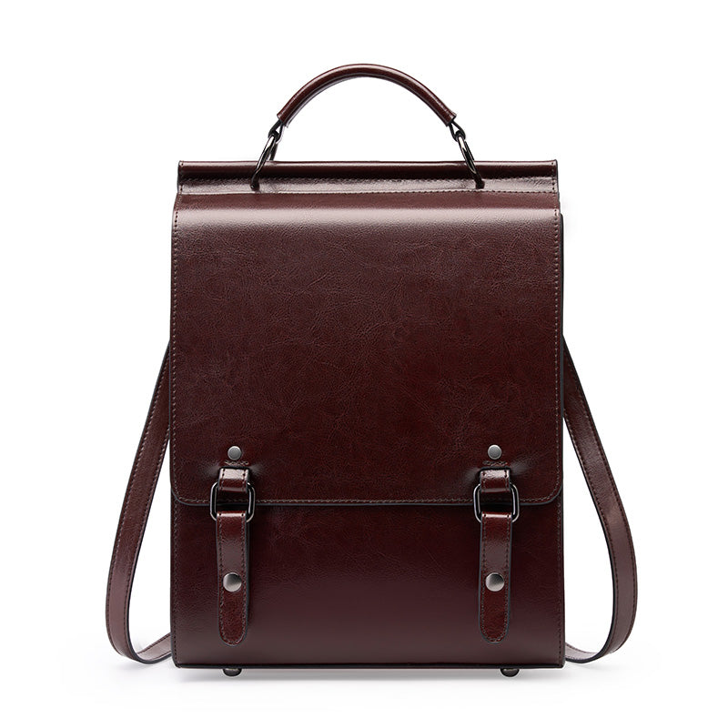 Valmio Tonora Leder Damen-Rucksack – Dunkelbraun