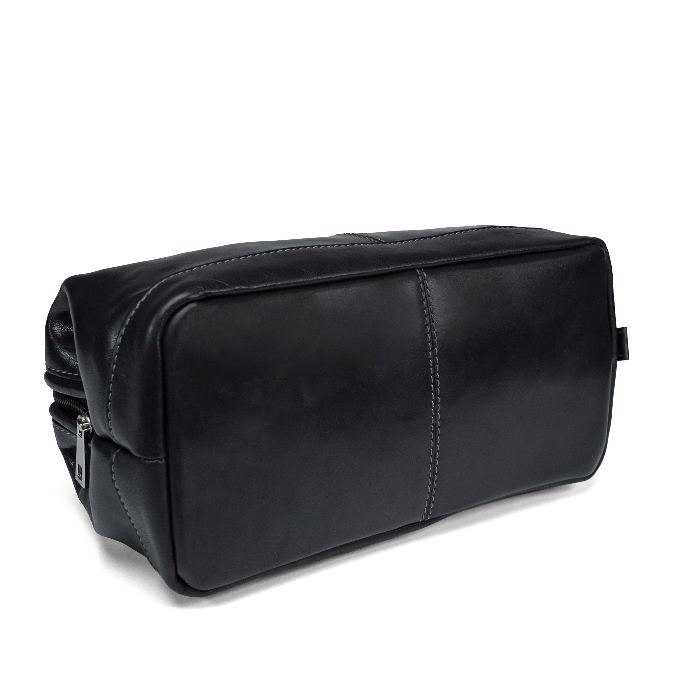 Black Leather Toiletry Bag Valmio Sedona