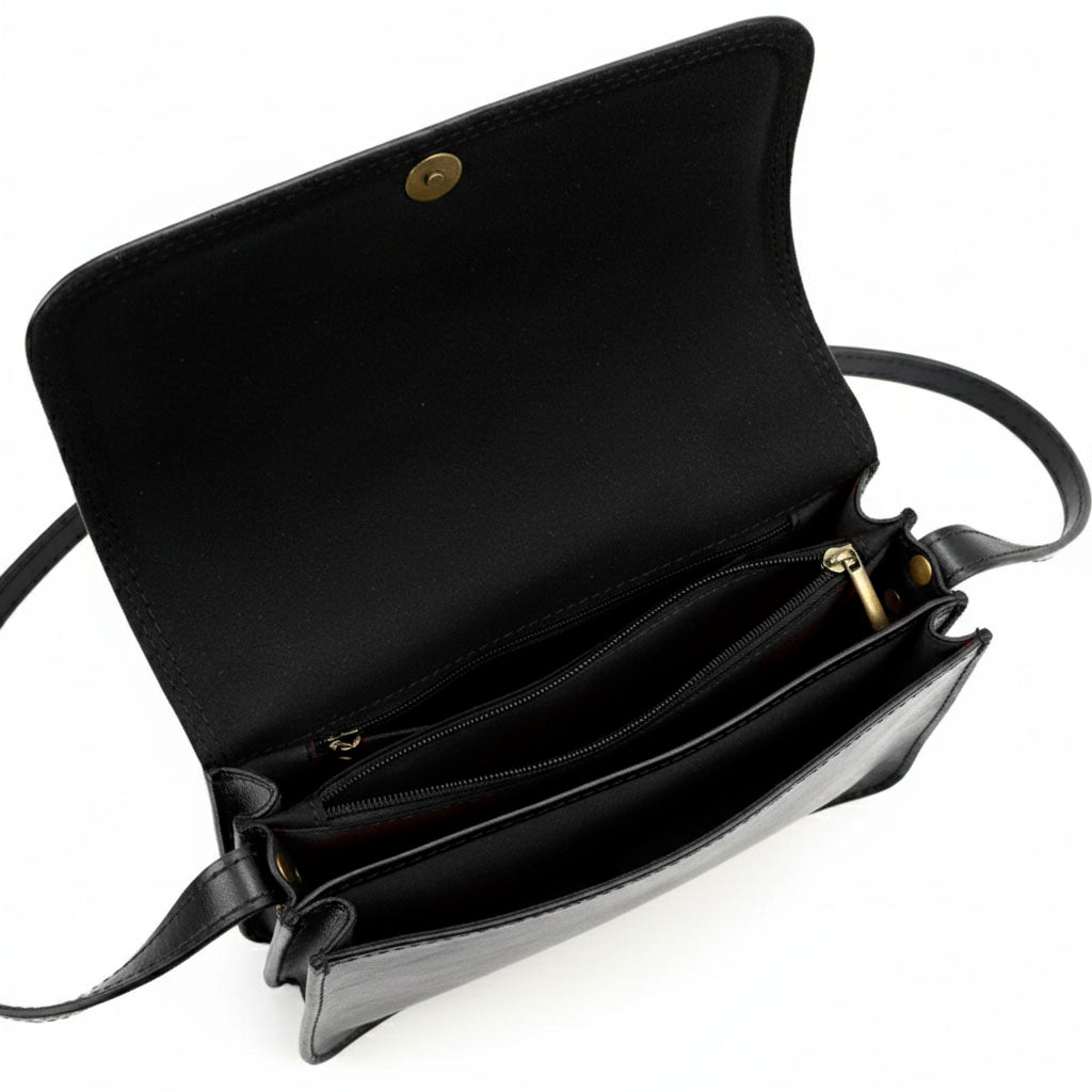 Leather women's handbag FLORENCE 108 black