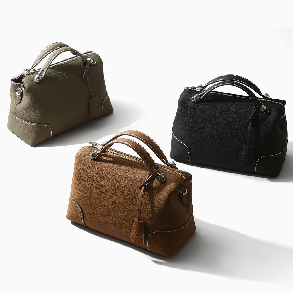 Sac à main en cuir Valmio Kenora pour femme - marron