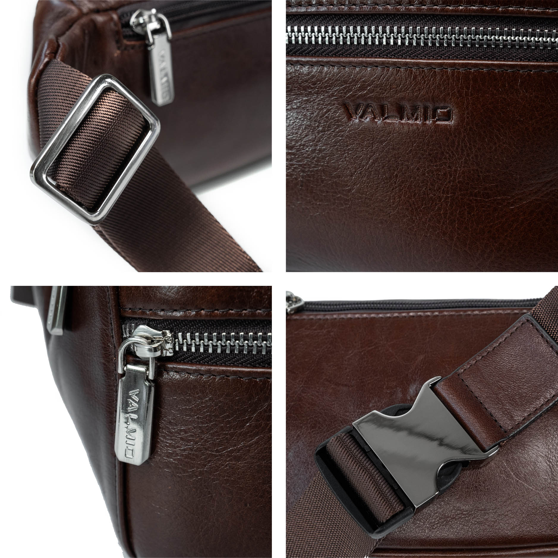 Valmio Gantry Herren Leder-Gürteltasche - braun