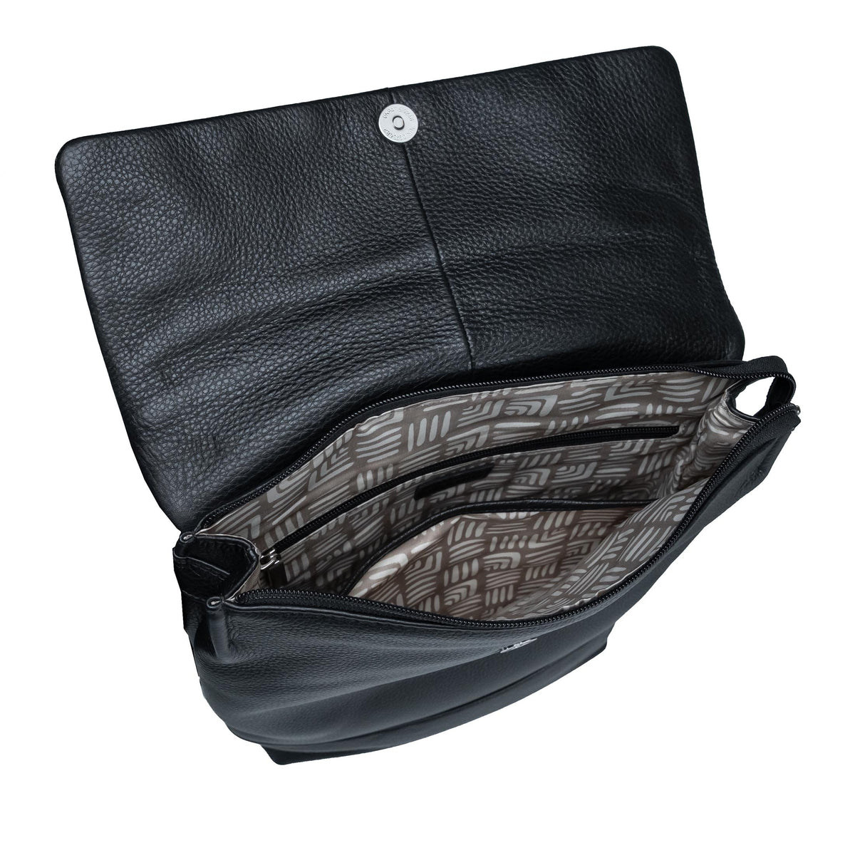 Valmio Loro Damen-Rucksack aus Vollnarbenleder in Schwarz