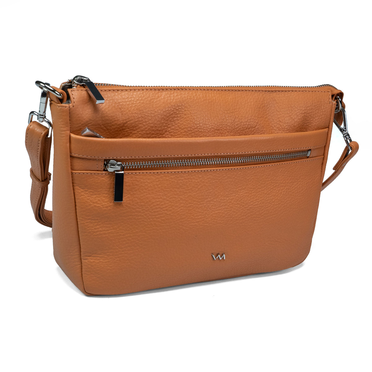 Leren crossbodytas voor dames Valmio Arina - Oranje