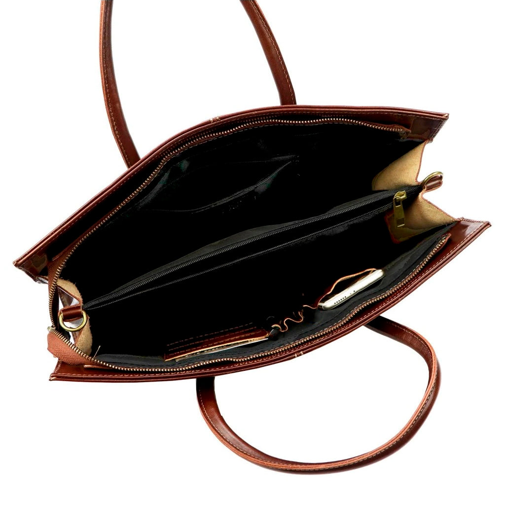 Lederhandtasche Florenz 1028 Braun