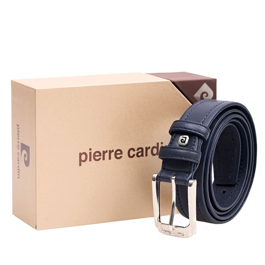 Blue men's leather belt Pierre Cardin 2507-BLU