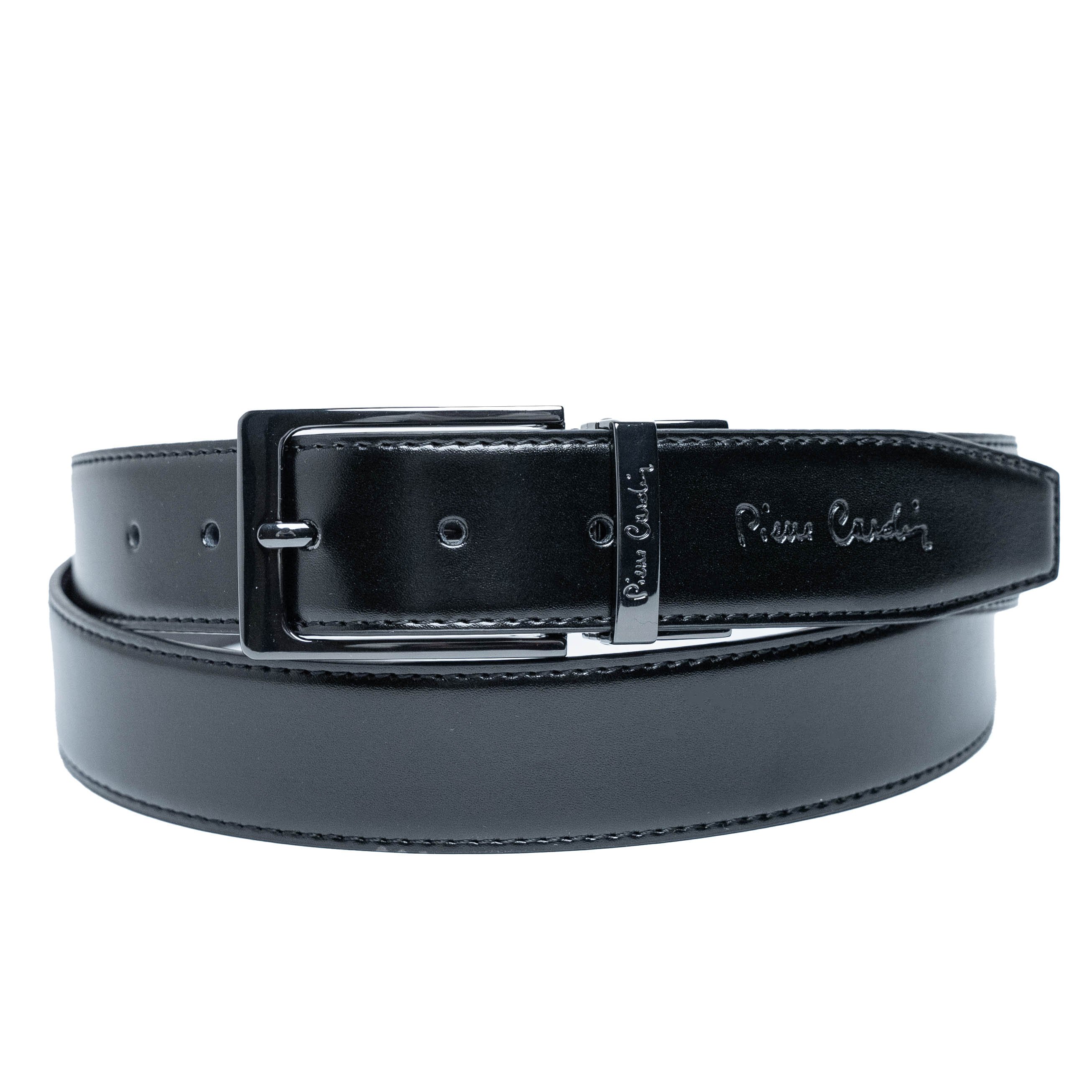 Leather reversible (black/brown) belt Pierre Cardin fwyx5