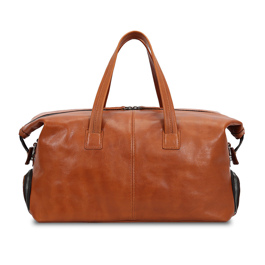 Sac de voyage en cuir marron Valmio Belmont