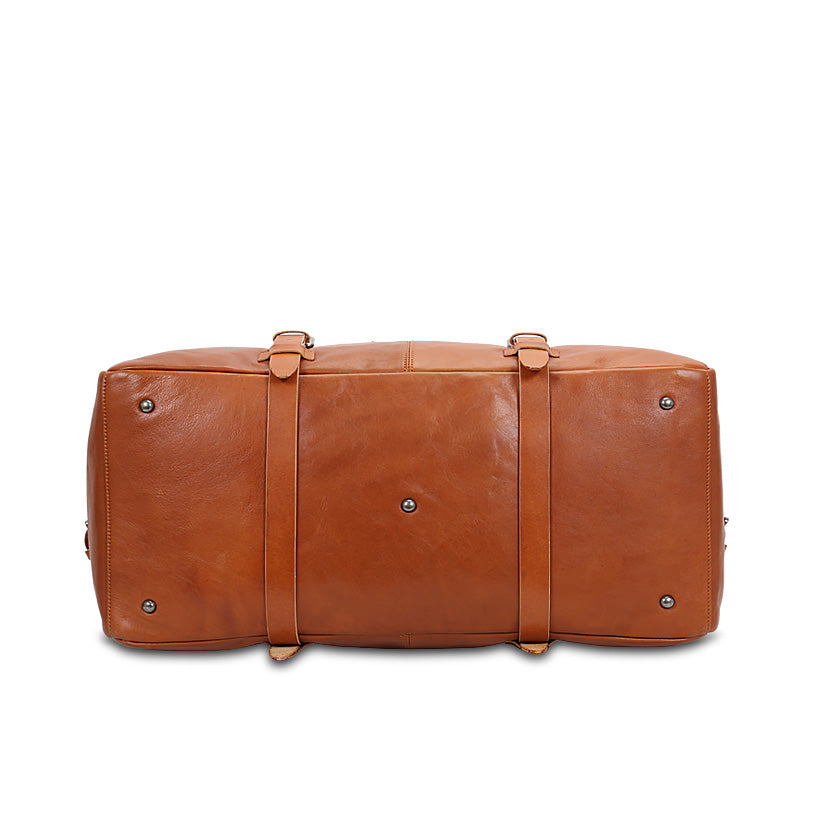 Sac de voyage en cuir marron Valmio Raven