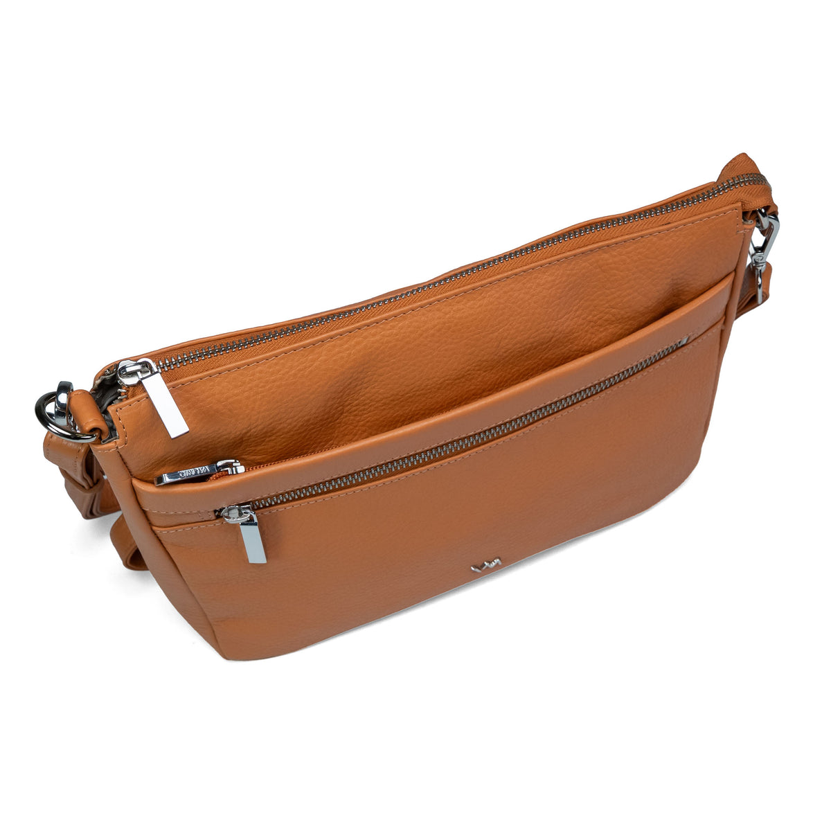 Leren crossbodytas voor dames Valmio Arina - Oranje