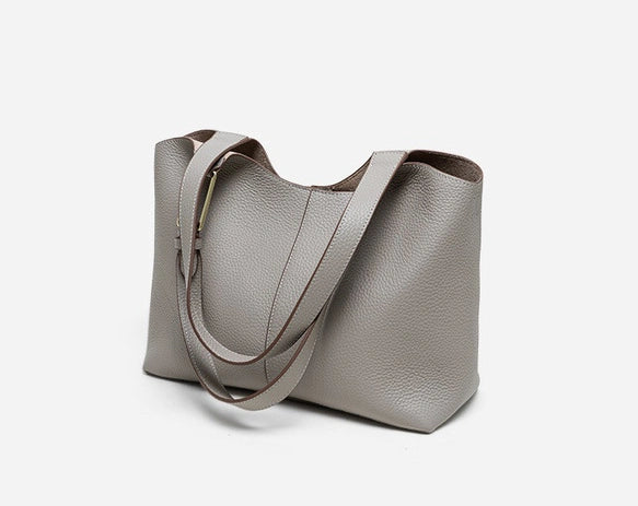 Sac à main pour femme Valmio Terina en cuir - gris