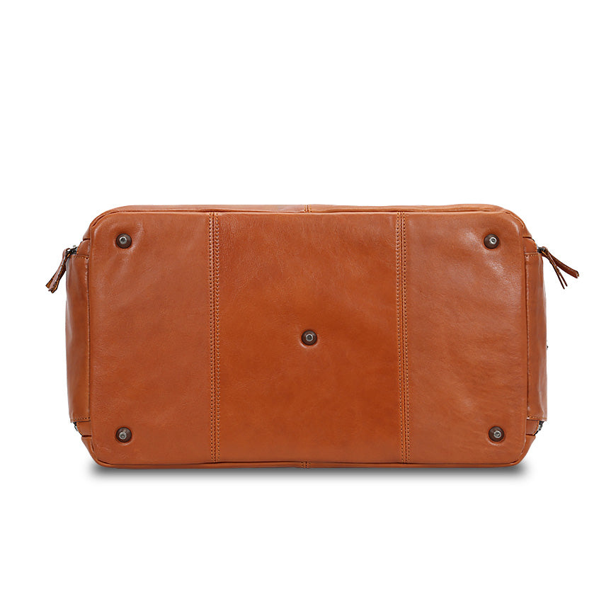 Sac de voyage en cuir marron Valmio Belmont