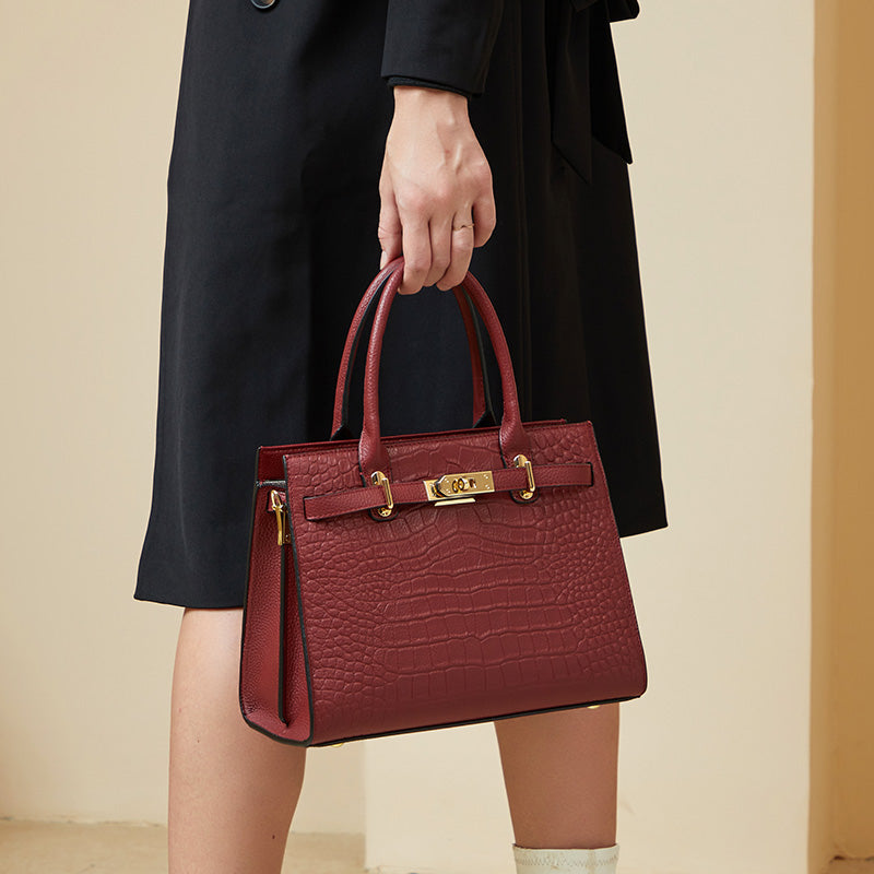 Valmio Dinara Leather Women's Bag - Black