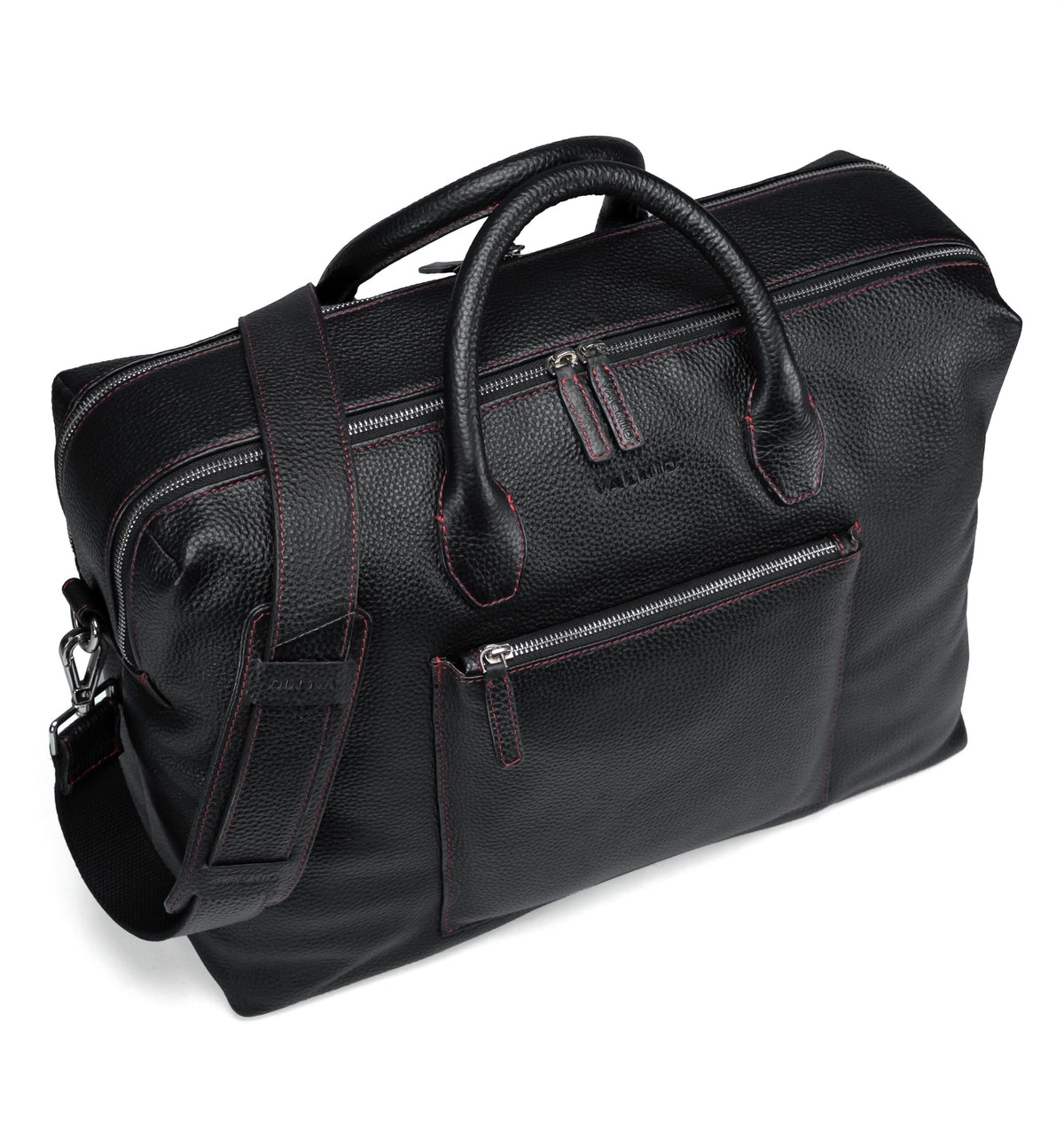 Valmio Stark Reisetasche aus Leder Schwarz
