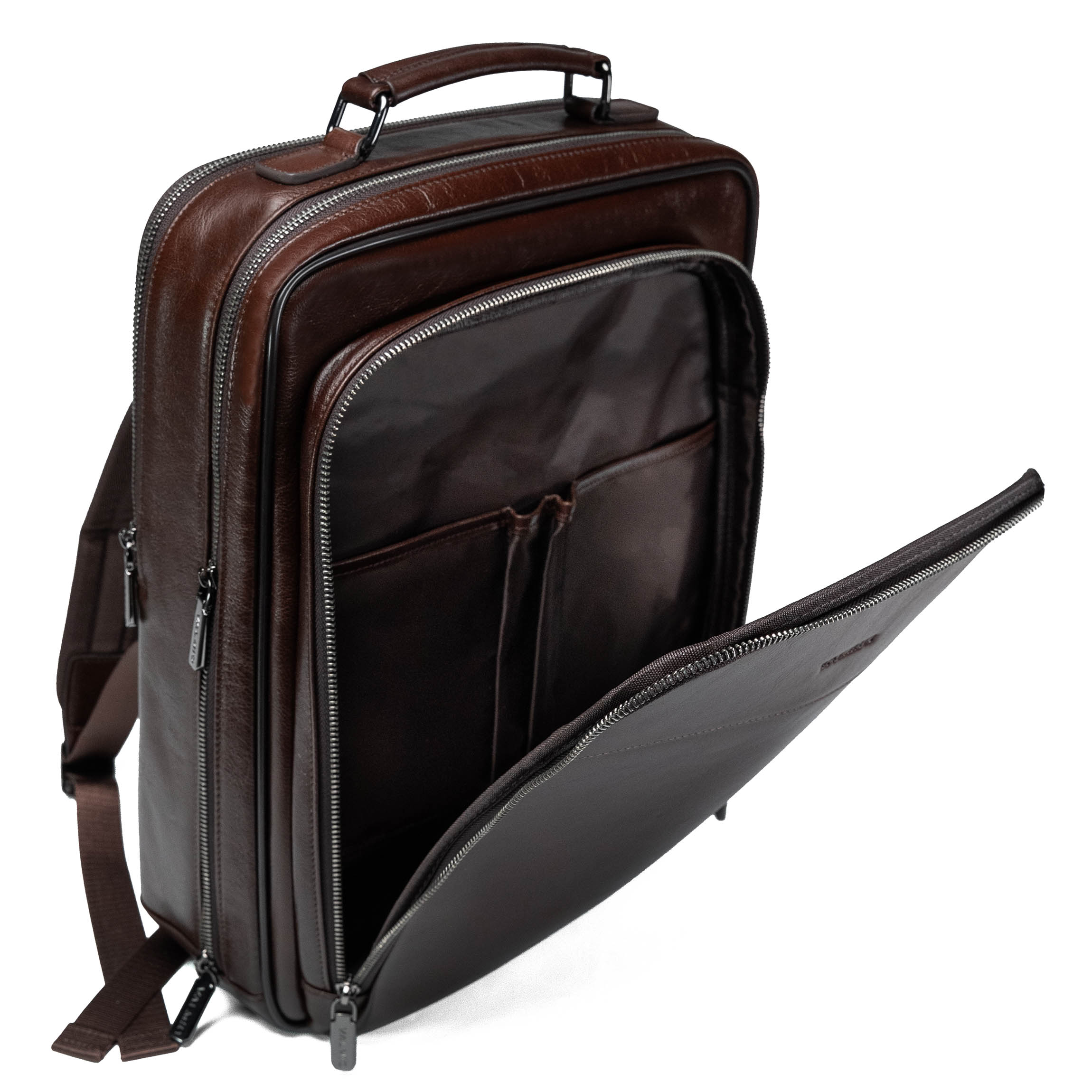Sac à dos en cuir pour homme Valmio Ravenor - marron