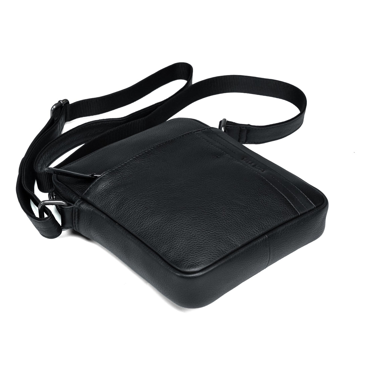 Sac bandoulière pour homme en cuir noir Valmio Lino-L
