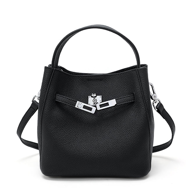 Sac à main pour femme en cuir Valmio Lonira - noir