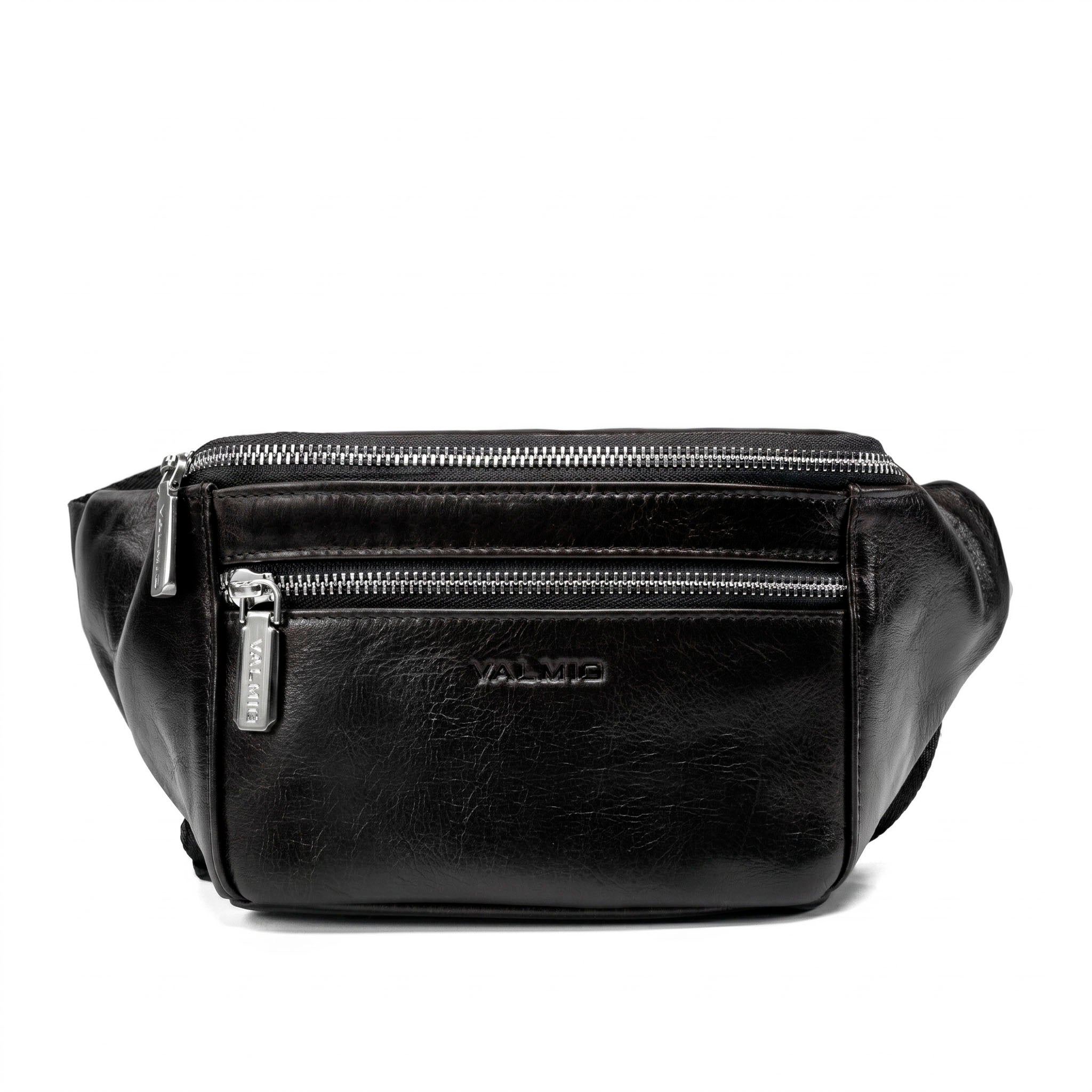 Valmio Gantry Herren Leder-Gürteltasche - schwarz
