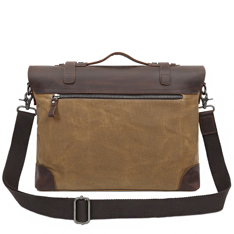 Serviette en cuir pour homme Valmio Weston – kaki sable