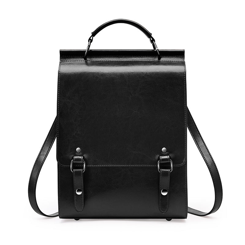 Valmio Tonora Leder Damenrucksack – Schwarz