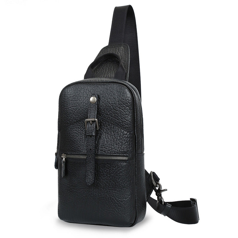Black Leather Crossbody Bag Valmio Varden