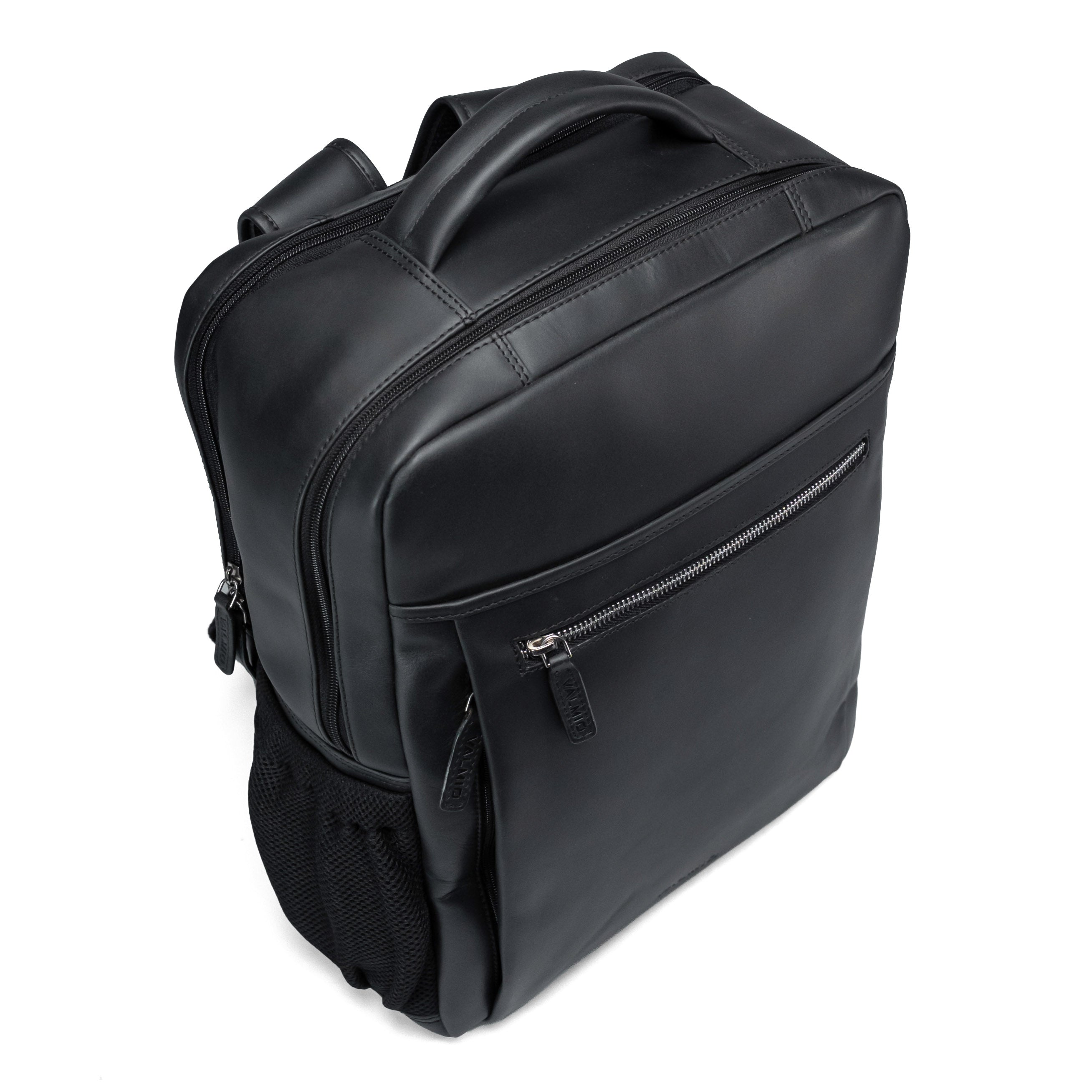Valmio Hygge Lederrucksack Schwarz