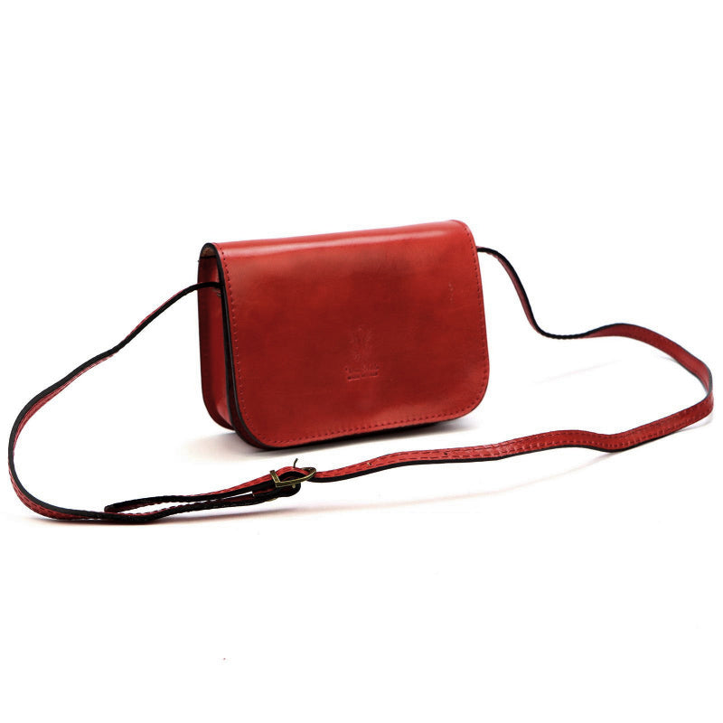 Leather women’s handbag FLORENCE 45 red