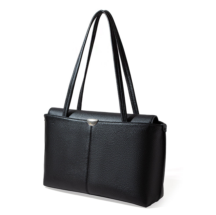 Sac à main en cuir pour femme Valmio Denora - noir