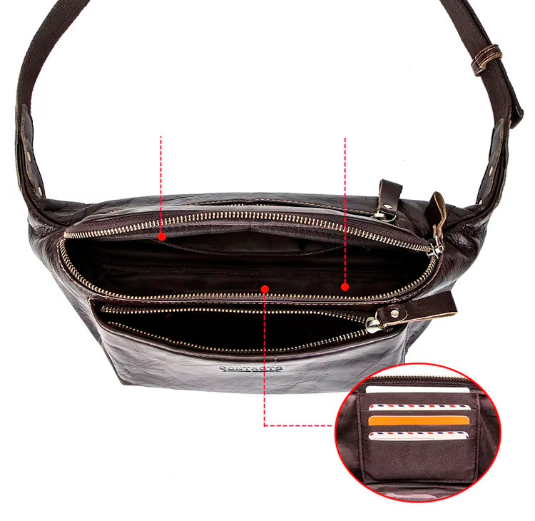 Valmio Rolls Herren Leder-Gürteltasche
