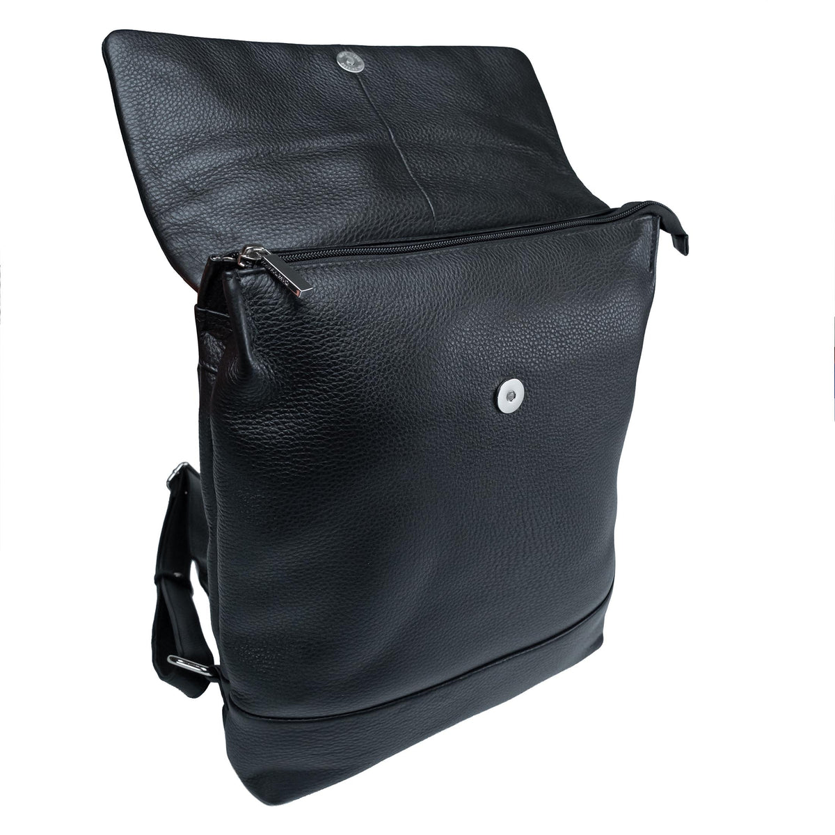 Valmio Loro Damen-Rucksack aus Vollnarbenleder in Schwarz