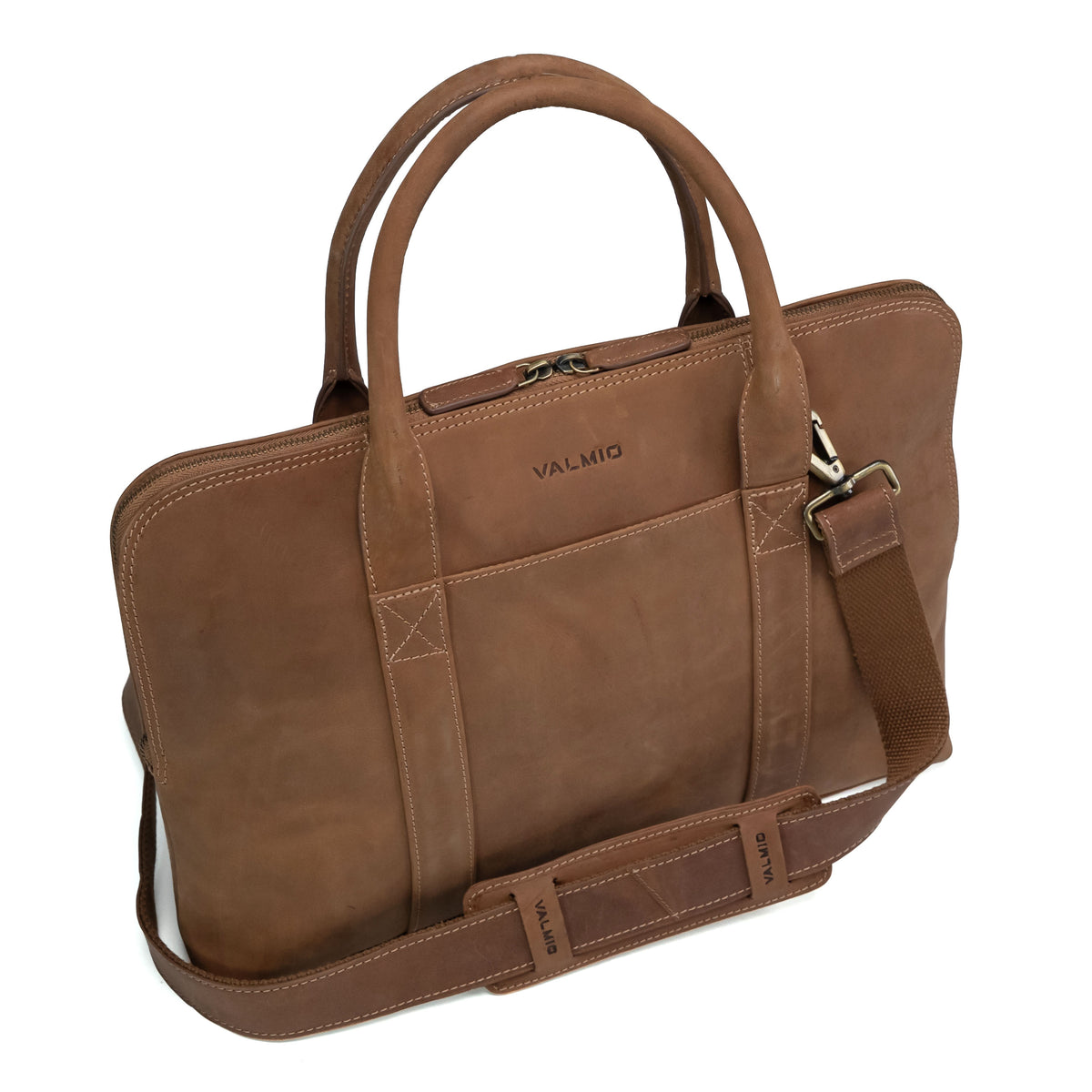 Valmio Suede Laptop Bag Brown
