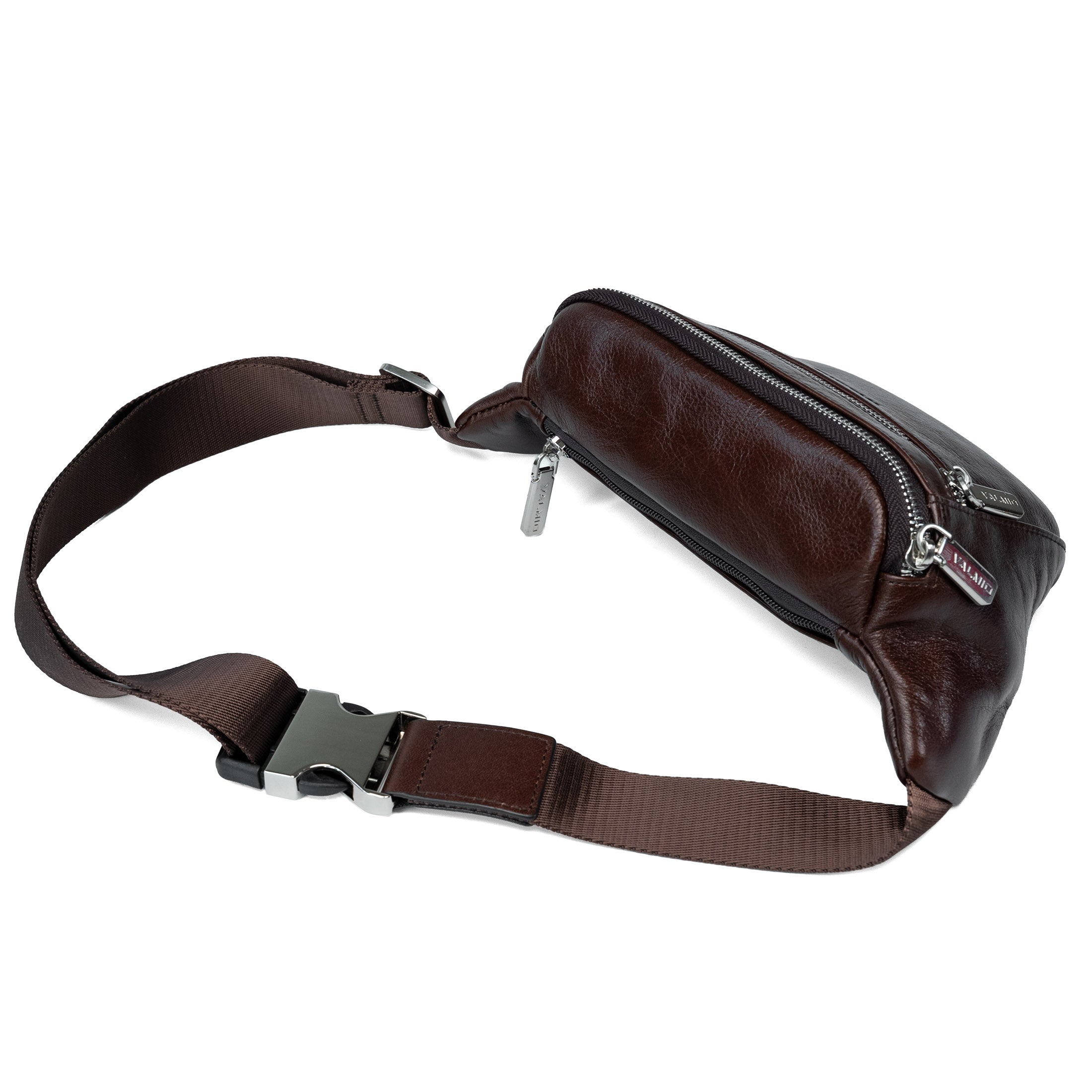 Valmio Gantry Herren Leder-Gürteltasche - braun