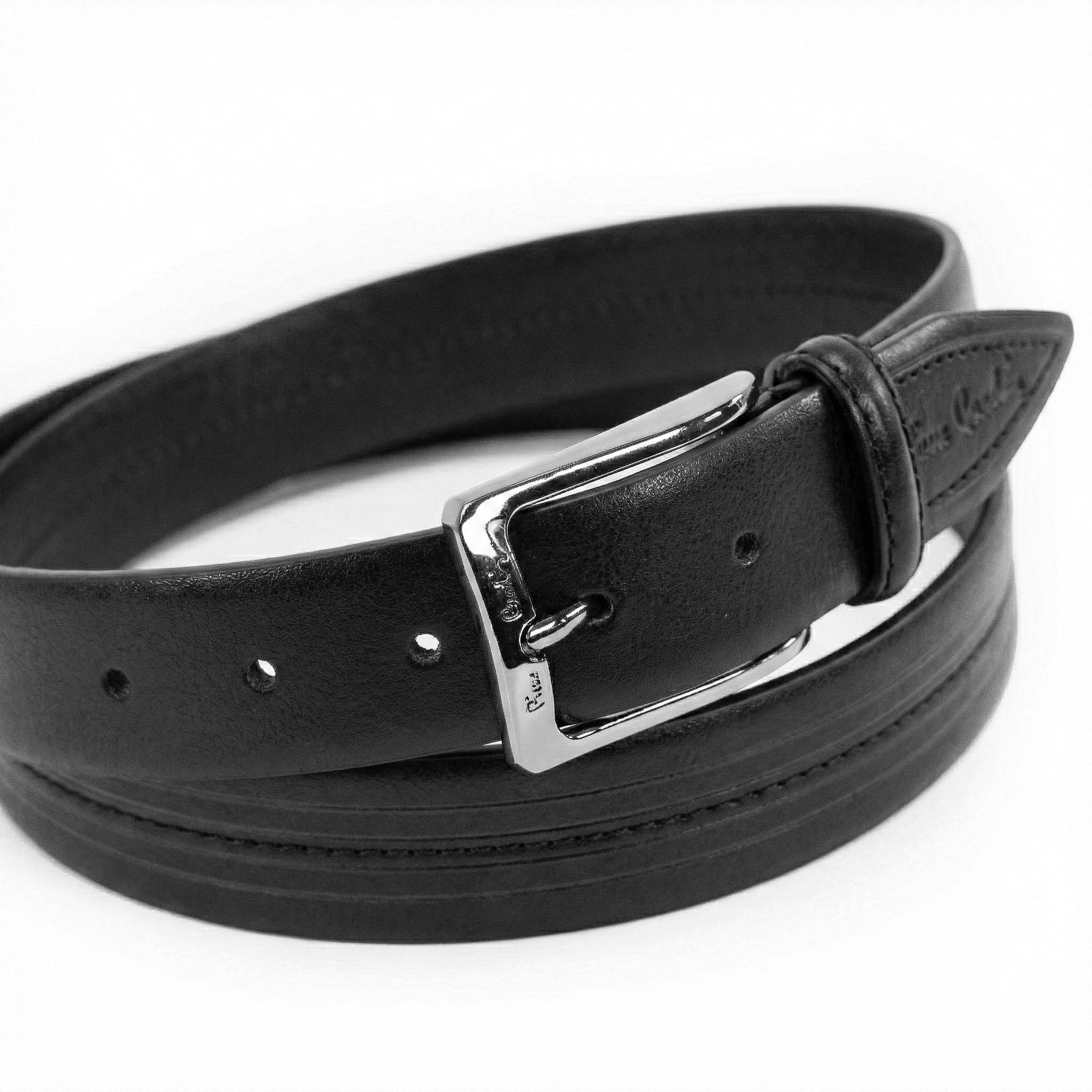 Cinturón de cuero Pierre Cardin 1001-Nero