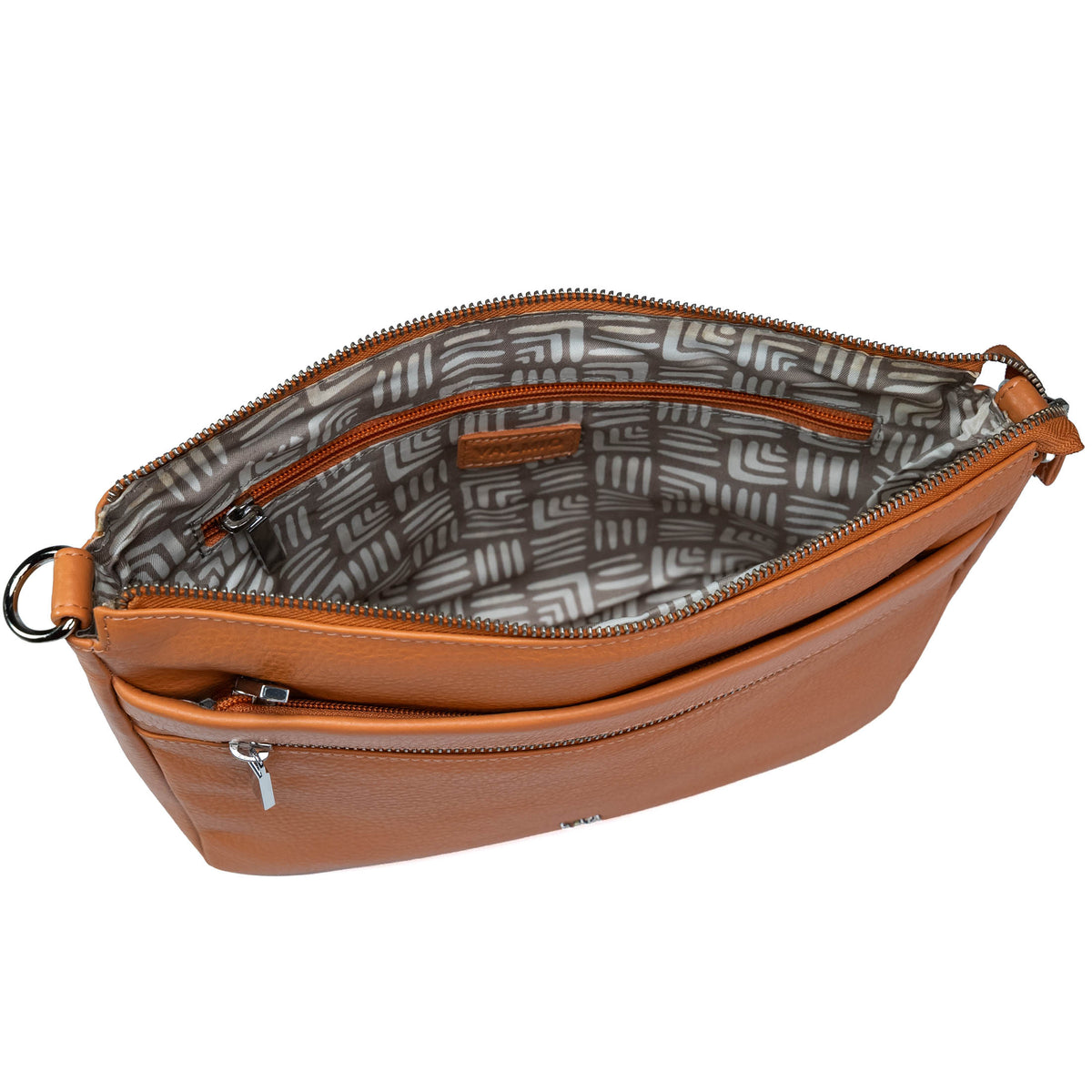 Leren crossbodytas voor dames Valmio Arina - Oranje