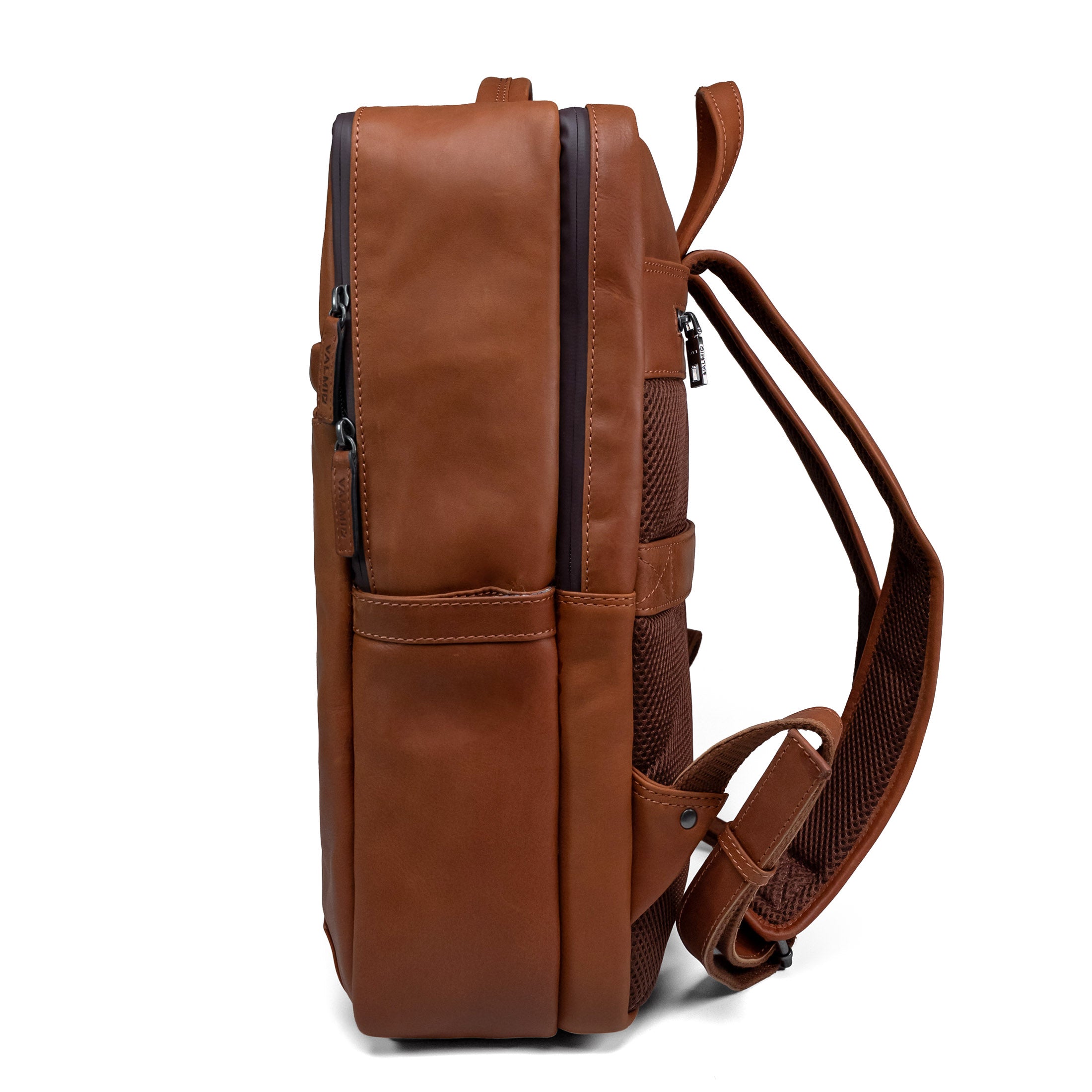Brown Leather Backpack Valmio Hunter
