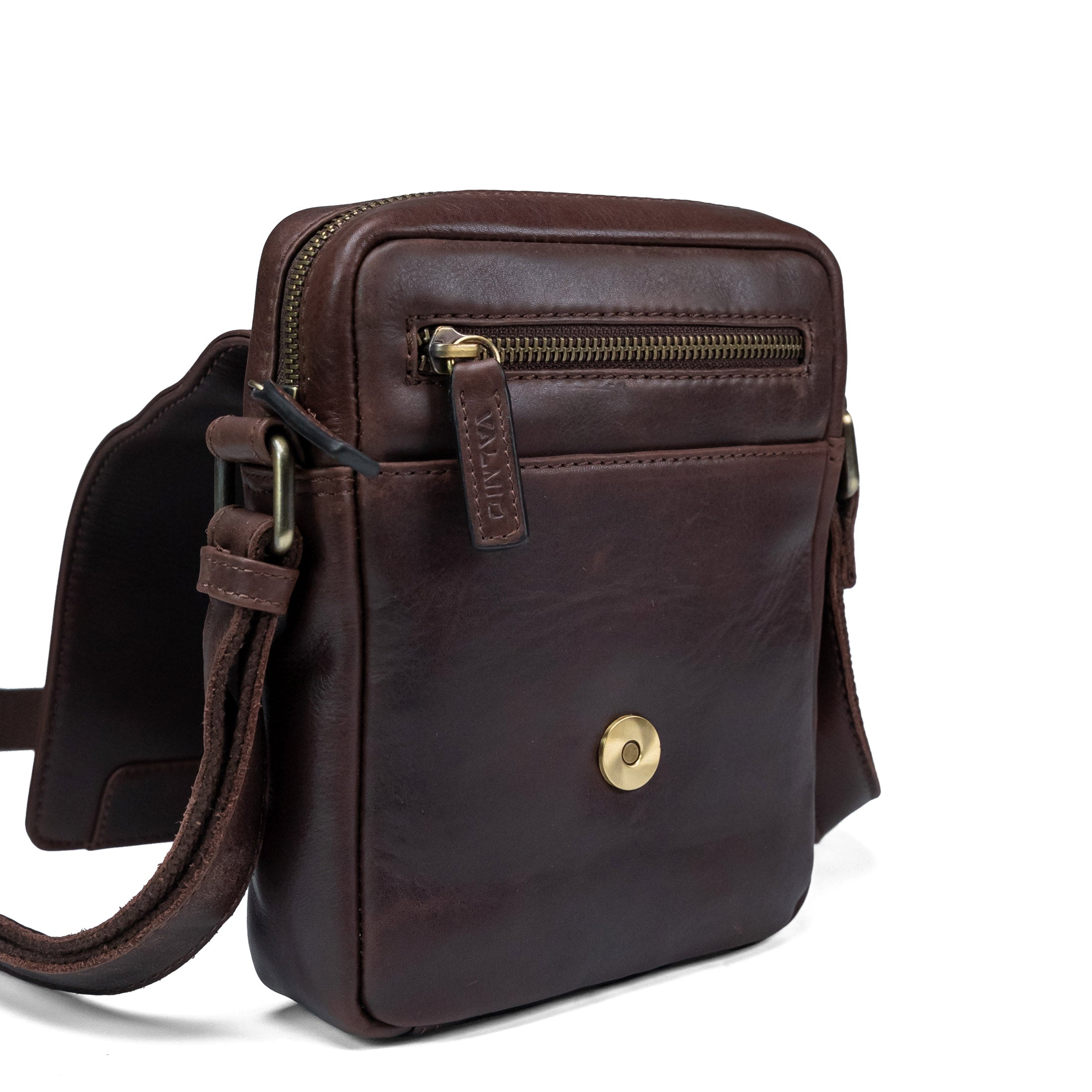 Brown Leather Shoulder Bag Valmio 5012