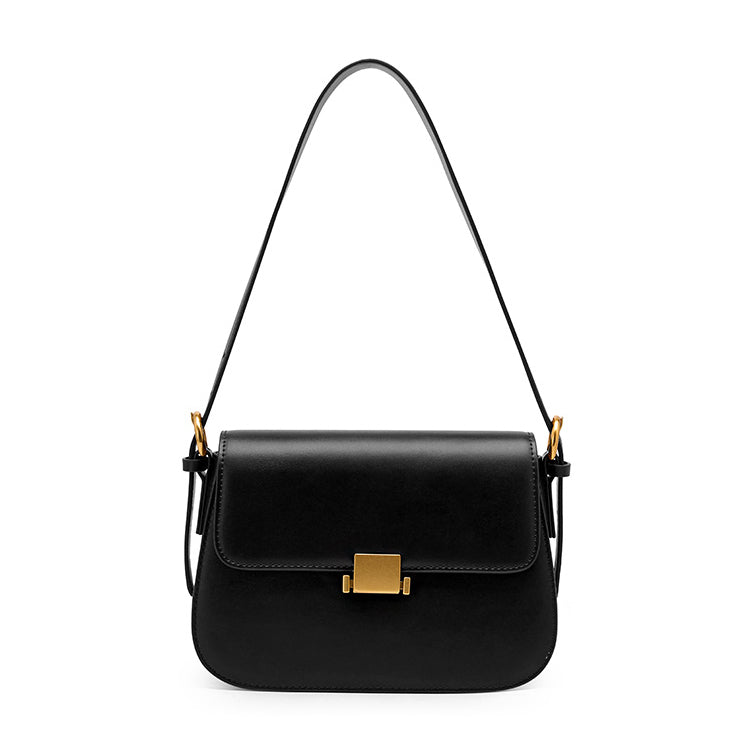 Sac femme en cuir Valmio Monora - noir