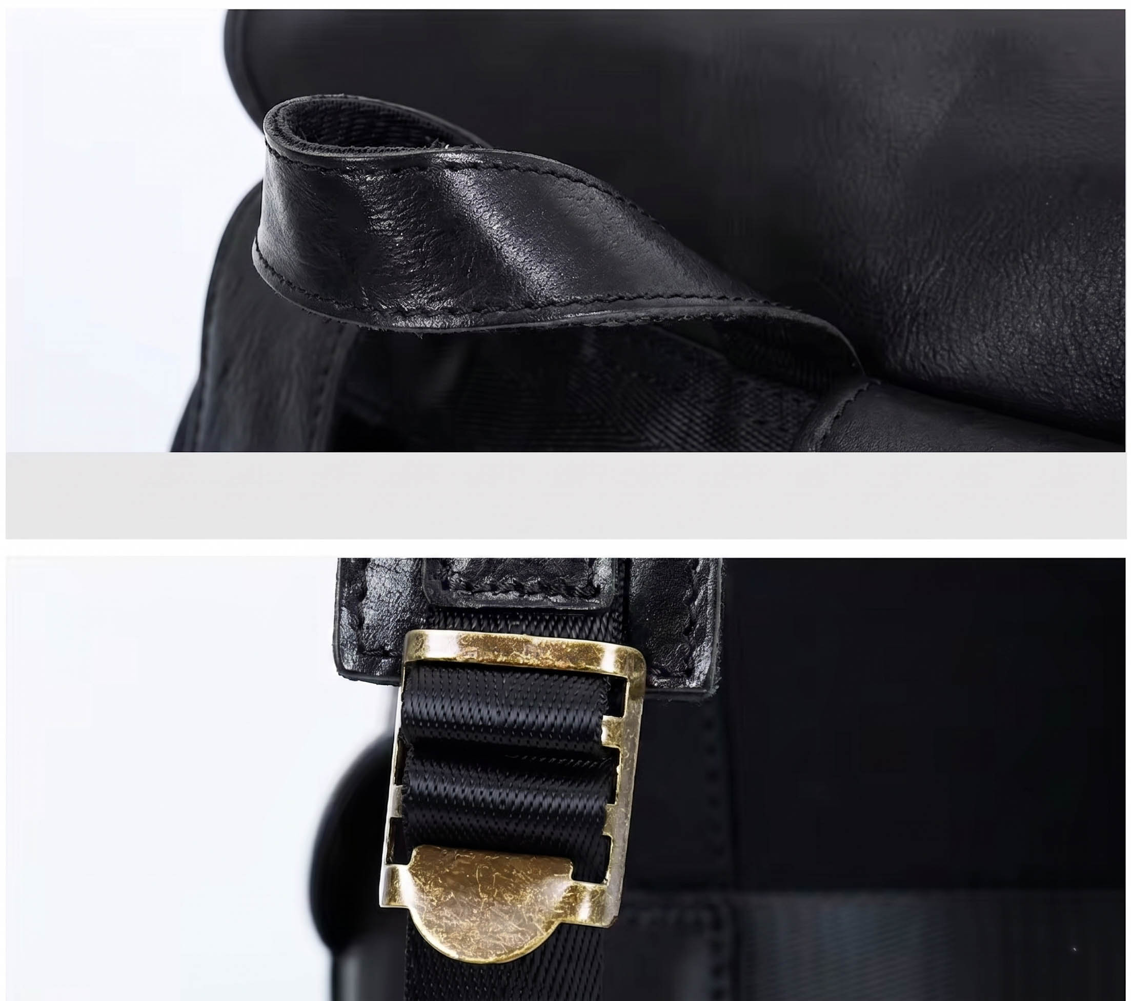 Sac à dos en cuir Valmio Norden - noir