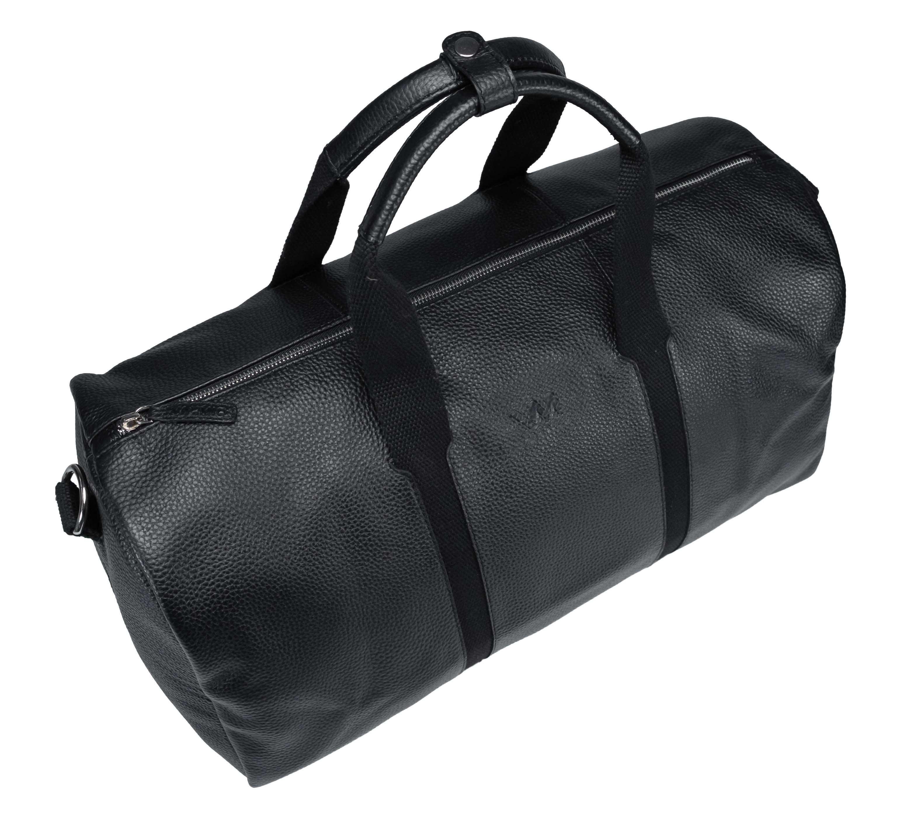 Sac de voyage en cuir Valmio Comes noir