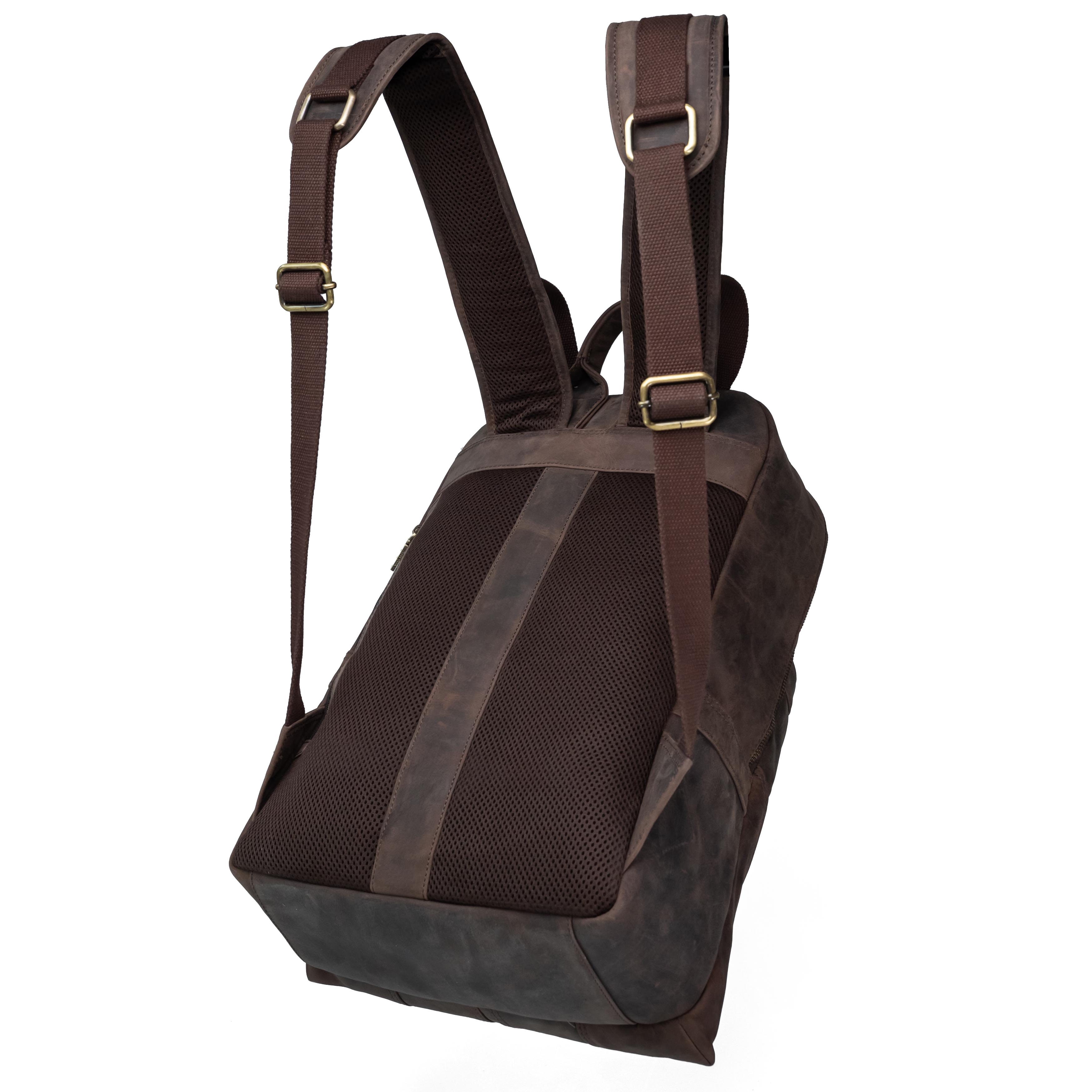 Valmio Gale Lederrucksack Braun